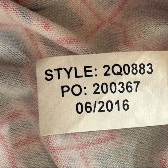 Vineyard Vines Long Sleeve Lattice Knit Print Wrap Dress in Deep Bay Sz S - Picture 11 of 11